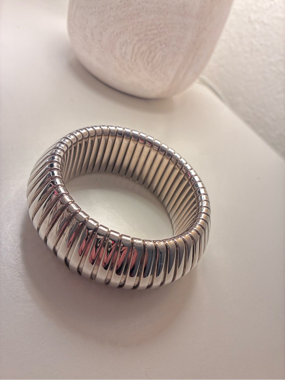 Silver-Tone Bangle Bracelet